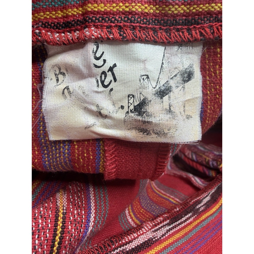Boske River Ltd Women's Red Native Woven Cotton Skirt Made USA Size M 30" Waist - Picture 14 of 14